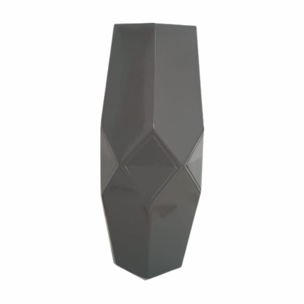 Vaso Cinza Geométrico G